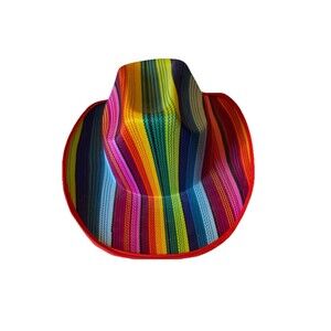 Pride Cowboy Hat  Rainbow Size Large